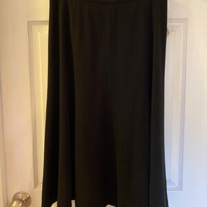 Talbots Black Midi A-Line Skirt for Work